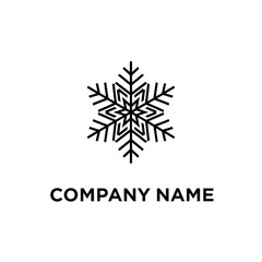 Elegant Snowflake Logo Design for Winter Businesses and Seasonal Promotions.