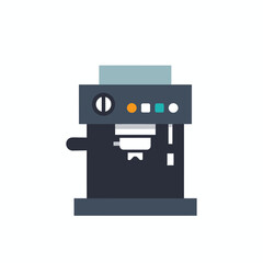 Espresso Machine Illustration - A Modern Coffee Maker Design.