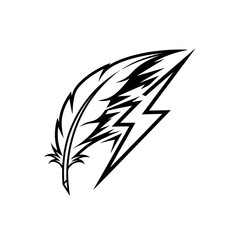 Feather and Lightning Bolt Fusion - A Symbol of Swiftness and Inspiration.