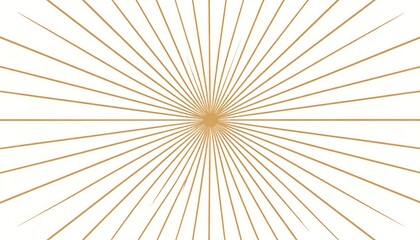 Linear gold lines radiating from a central point on a white background