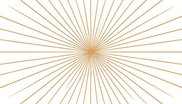 Linear gold lines radiating from a central point on a white background