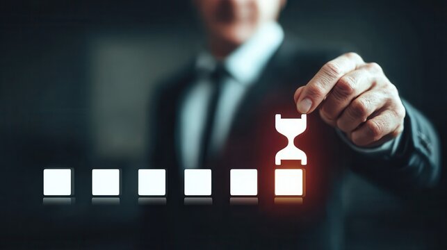 a symbolic hourglass representing time sensitive strategic decision making