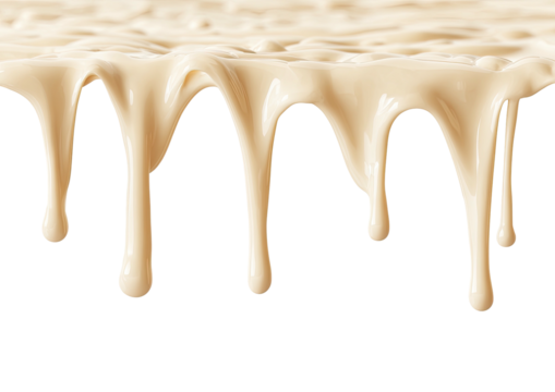 Dripping, thick white liquid, smooth surface, solid color