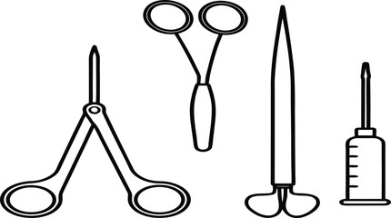 set of medical instruments