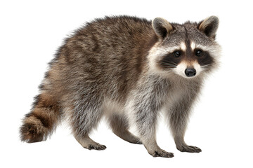 Adorable raccoon with its characteristic face mask is an enchanting glimpse into wildlife portraying animal beauty and curiosity in nature offering a delightful study