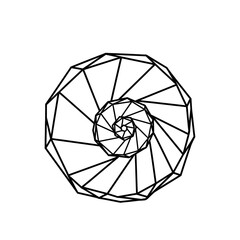 Geometric Spiral Design - Abstract Representation of Growth and Harmony.