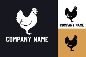 Chicken Logo Design for Farm or Restaurant Branding.