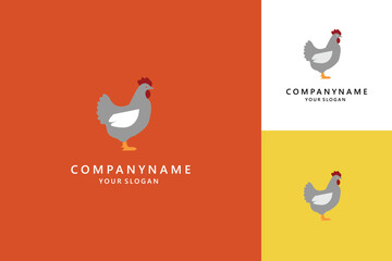Chicken Logo Design Simple and Modern Hen Illustration for Branding.