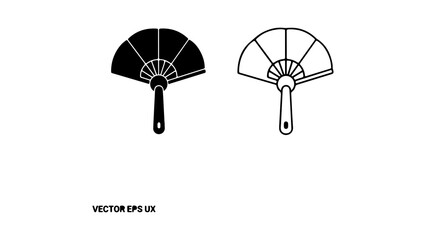 Traditional handheld fans with transparent background © Galih