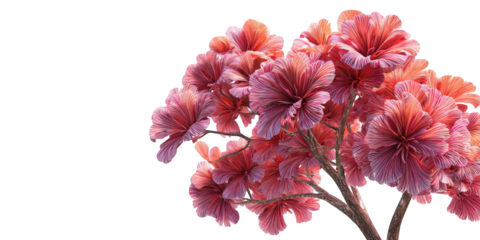 Delicate, vibrant pink floral cluster