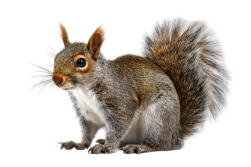 Squirrel closeup captures the wild essence of an elusive rodent with a fluffy tail animal isolated against a black backdrop showcasing a small furry mammal portrait wildlife