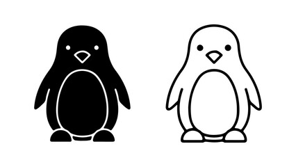 Fototapeta premium Penguin icons with transparent background