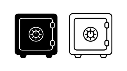 Safe icon with lock and transparent background © Galih