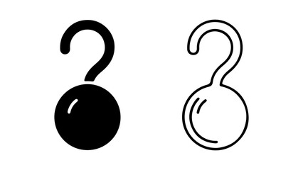 Question mark bulb with transparent background