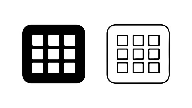 Grid layout with transparent background