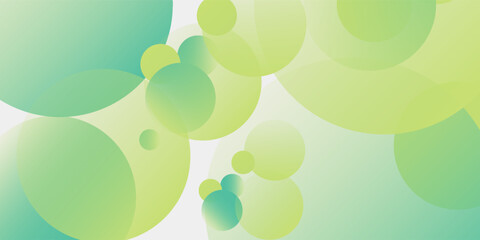 Abstract background with green and yellow circles and dots.