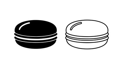 Macarons set with transparent background