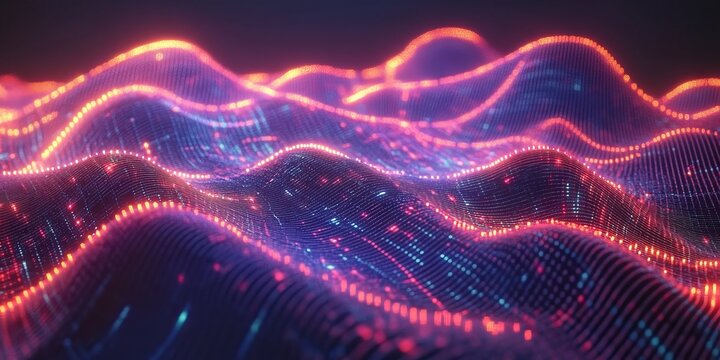 Intricate Data Network Visualization with Glowing Lines Interconnecting Diverse Financial Streams