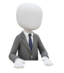 Confident business man in professional suit stands ready for corporate meeting