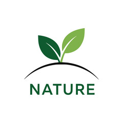 Nature logo design template. vector illustration 