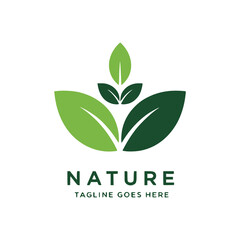 Muntain nature logo design template
