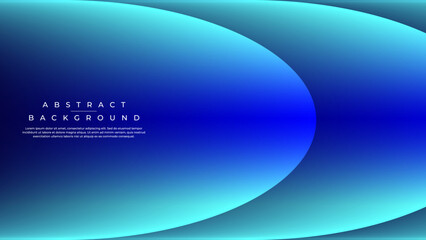 Bright Blue Abstract Background with Symmetric Gradient Curve Shapes