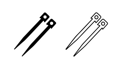 Chopsticks pair with transparent background
