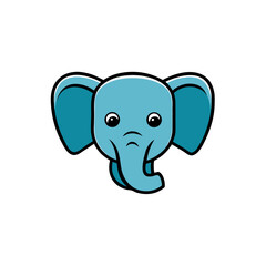 elephant cartoon isolated on white