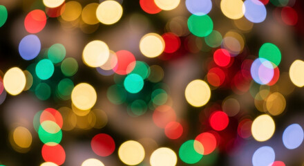 Fototapeta premium Beautiful Bokeh Lights Create a Festive Holiday Atmosphere