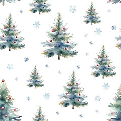 Winter Holiday Tree Art Pattern