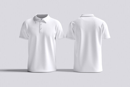 High quality 3D polo shirt for mockup with white background