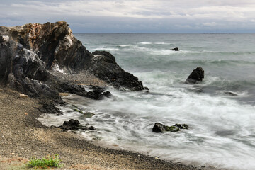 The Coast of Villaricos with cliffs and rocky coves