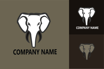 Elephant Head Logo Design for Animal Conservation or Wildlife Brand.