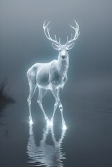 Magisch leuchtender Hirsch