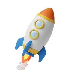 Rocket Launching 3D icon
