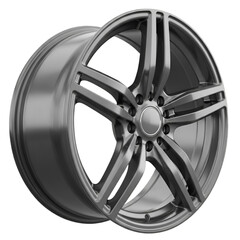 Sleek Silver Alloy Wheel with Five Spoke Design