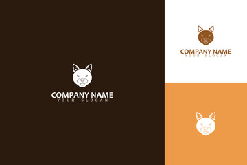 Minimalist Cat Head Logo Design for Modern Branding.