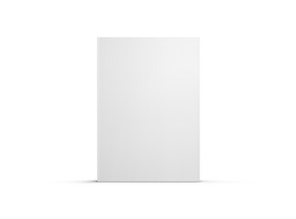 White book on transparent background. Isolated blank book mockup 3D rendering