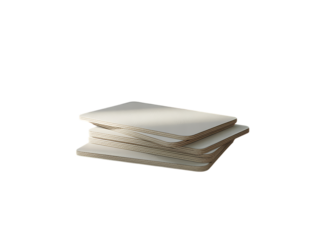 Stack of blank business cards isolated on transparent background, perfect for showcasing your unique brand identity