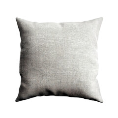 Soft gray decorative pillow on a plain background, ideal for home decor and interior design