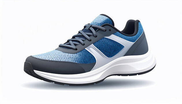 Blue Running Shoe Isolated