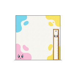 wall with ruler