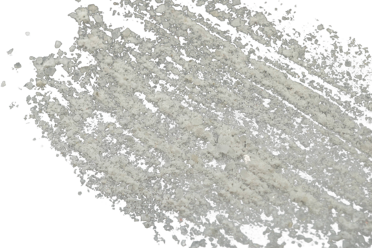 Ordinary table salt with large crystals lies on a PNG background.