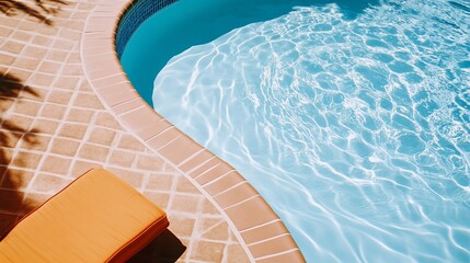 Obraz premium Serene and Inviting Swimming Pool with Crystal Clear Water and Tropical Vibes for Relaxation