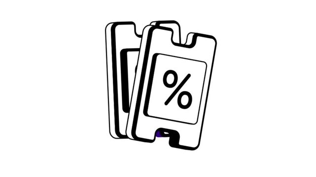 Coupon code design for online discounts Animation MP4 File
