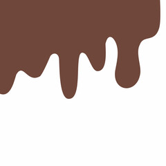 chocolate drip vector, choco melted, hot cocoa flow, sweet dessert vector, milk drop illustration, brown liquid wave, melting chocolate cartoon,