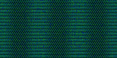 Green seamless knit texture. Knitted clothes fabric surface pattern. Knitwear material backdrop. Knitting wear textile background.