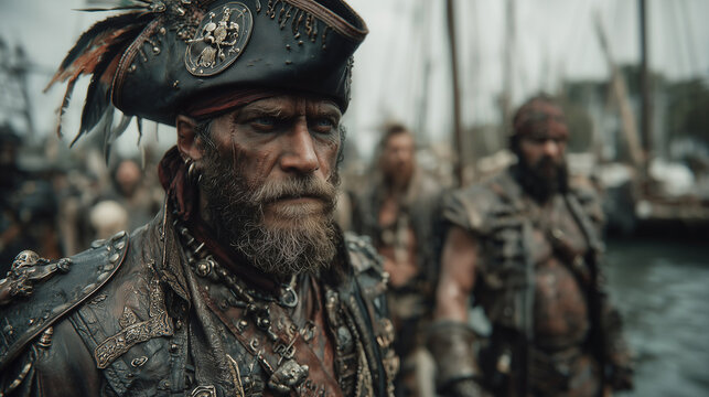 Fearless pirates prepare for an epic adventure during the Golden Age of Piracy