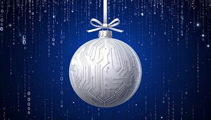 Circuit Board Ornament Festive Tech Holiday Decor, Digital Christmas Design