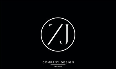 ZJ, JZ, Z, J Abstract Letters Logo Monogram Design Font Icon Vector Initials